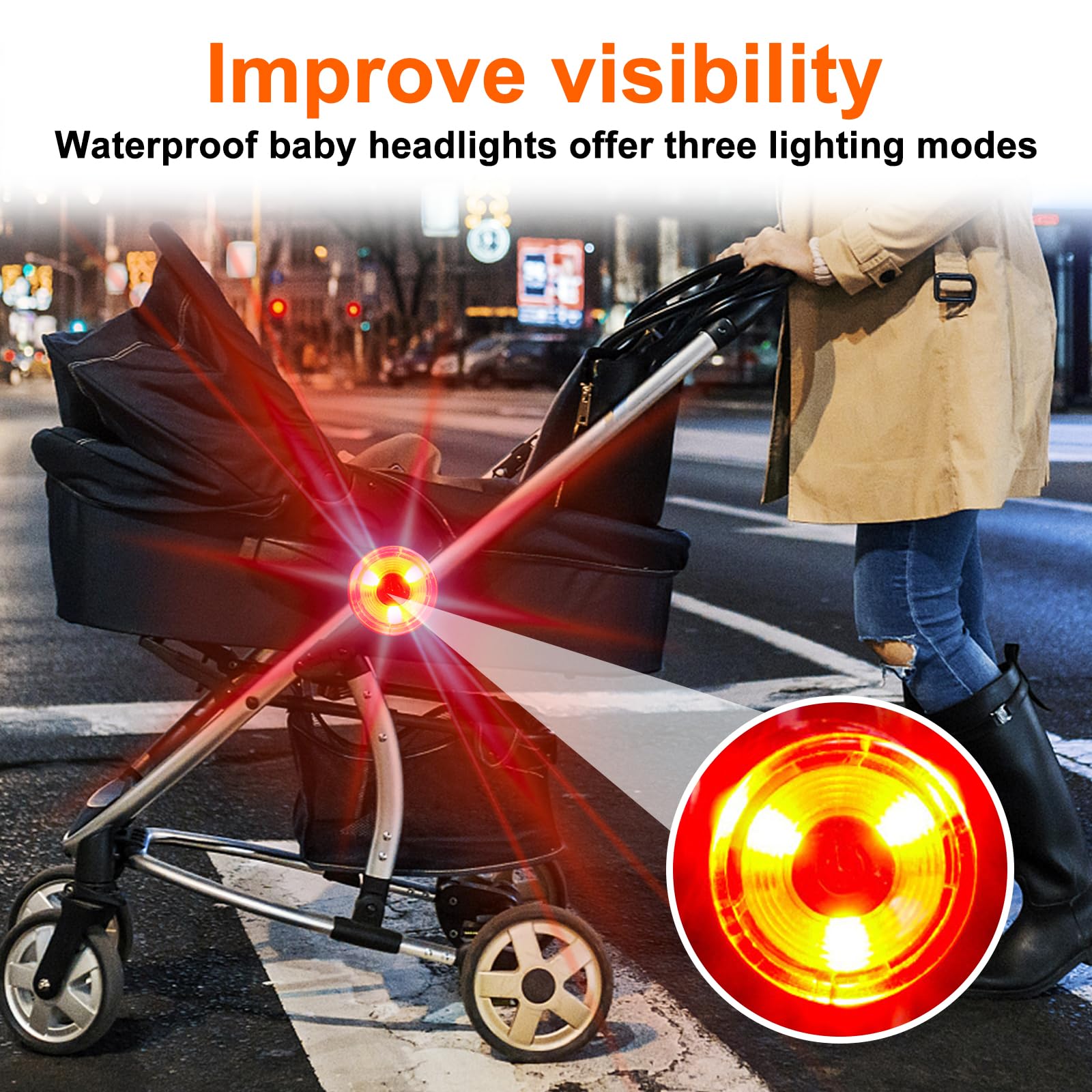 Sporgo 4 Stck Kinderwagen Licht: Kinderwagenlicht Batteriebetrieben  LED-Kinderwagenleuchten mit 3 Lichteffekte, Wasserdicht Led Reflektoren  Blinklicht fr Alle Kinderwagen, Kinderwagen Zubehr (4PCS) : Amazon.de:  Baby