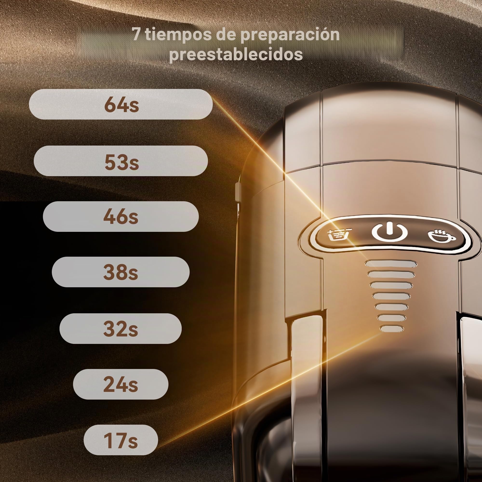 HIBREW Cafetera para Espresso, para bebidas calientes y frías, infusión fría, Oro cálido, 5 en 1, Cápsulas múltiples, Polvo, Molido (Negro)