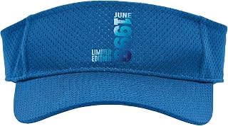 On June 1999 Year 1999 Retro 1999 Vintage 1999 Since 1999 Sport Sun Visor, Youth, One Size, Royal Blue