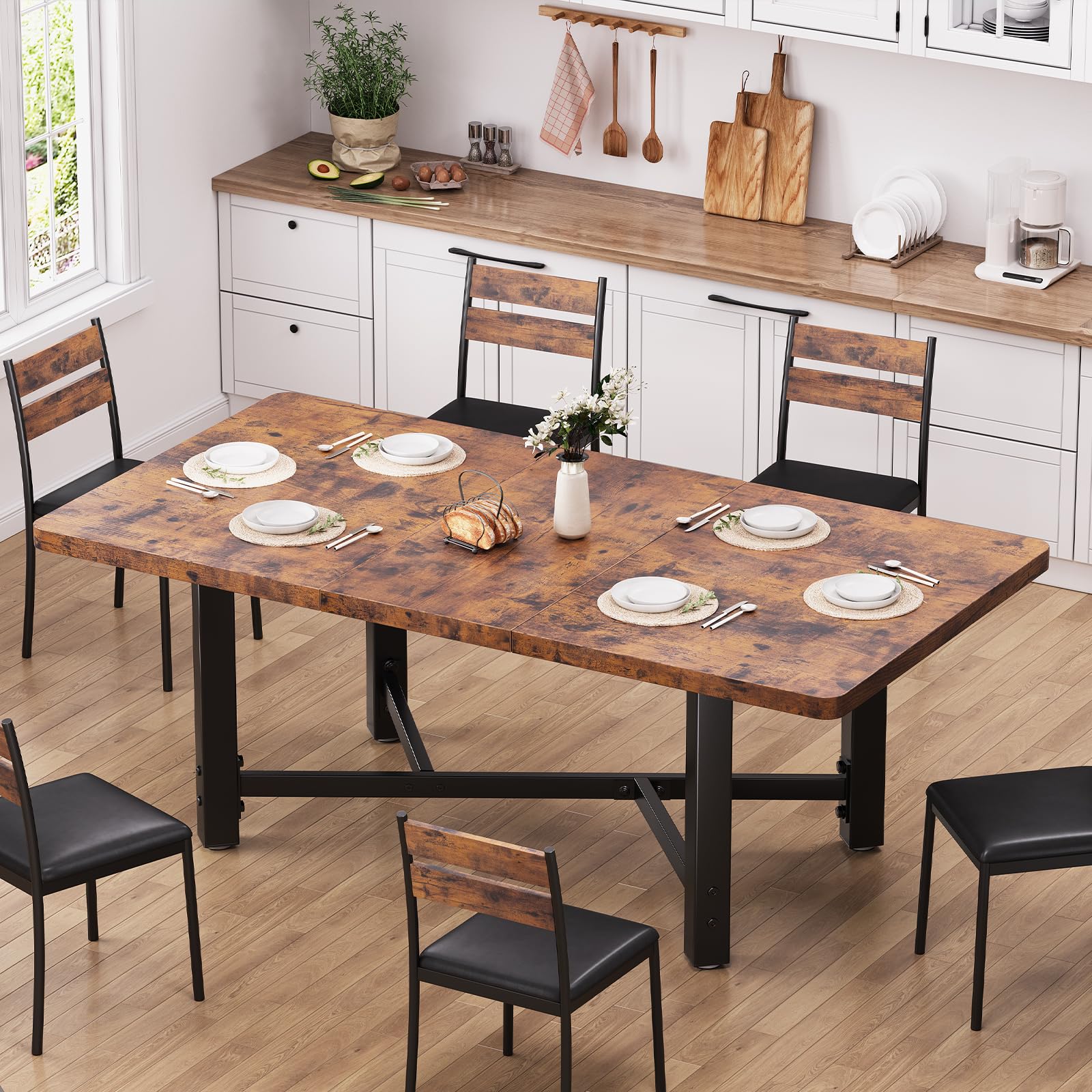 Table à manger rétro extensible pour partager des repas conviviaux en famille