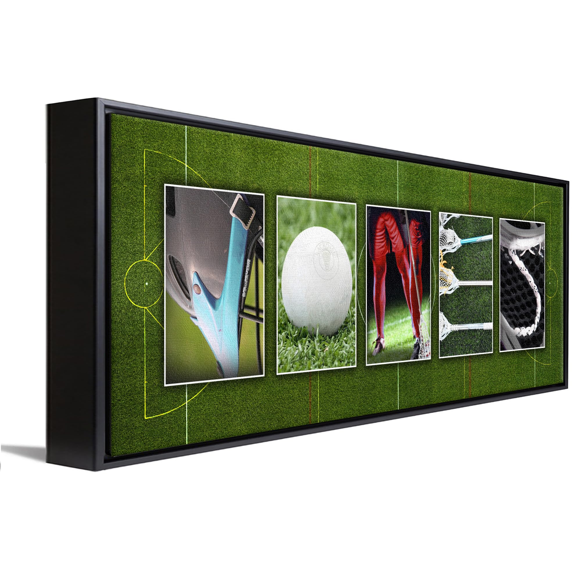 LACROSSE Custom Photo Name Art | Premium Unframed Poster | 30”x10"