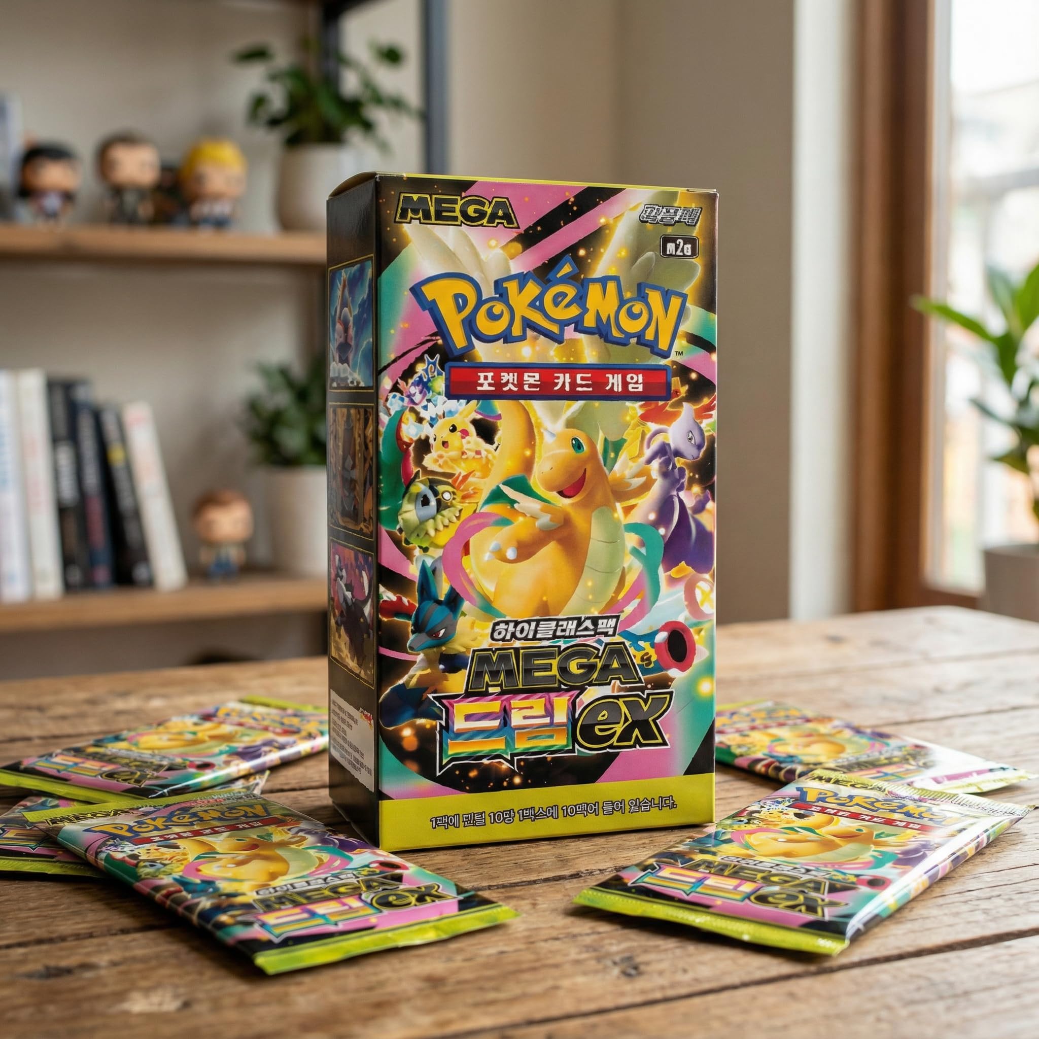 Pokémon Mega Dream EX Booster Display (KOR) – 10 Booster Packs – Koreanische Pokemon Booster Box Original-Edition – Mega-Pokémon ex & seltene Karten – Neu & OVP – High-Class TCG Sammelkarten Display