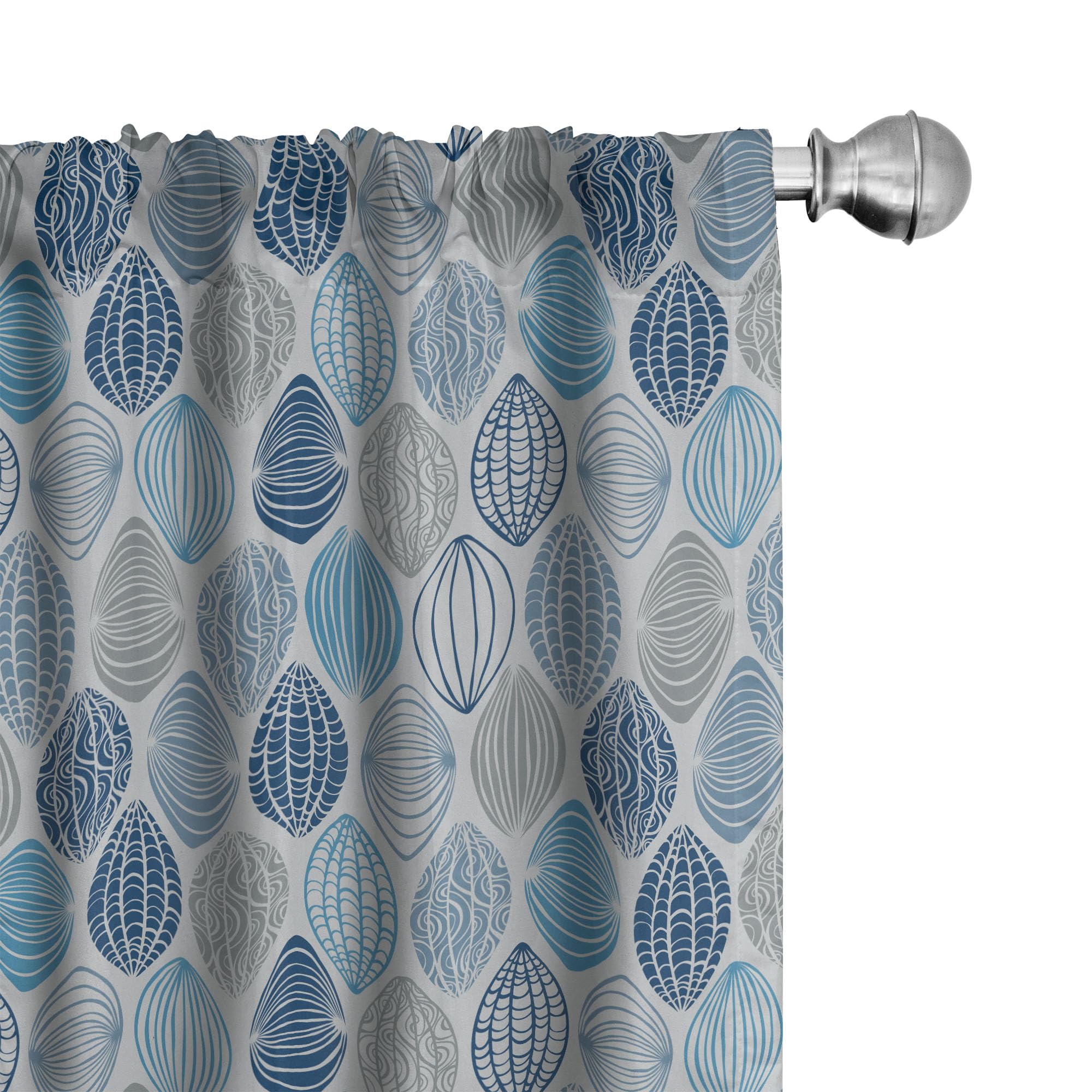 ABAKUHAUS Acqua Tenda a Pannello Set di 2, Mandala Rotonda