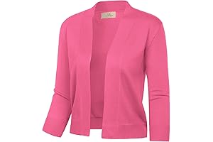 GRACE KARIN Women's Pink Cropped Jacket