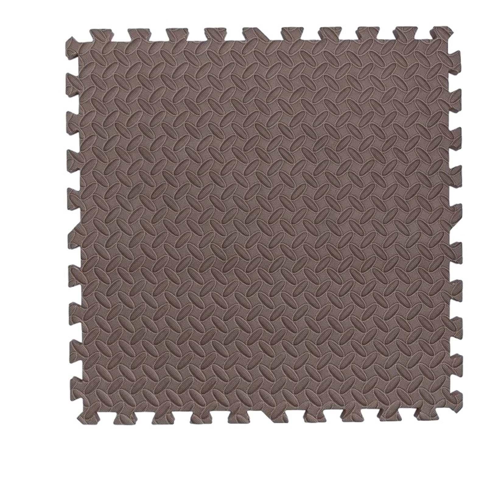 Estera de Fitness Rompecabezas 8 uds, baldosas Espuma entrelazadas Eva for Gimnasio en casa, Estera Equipo, Antideslizante para Gimnasio(Coffee)