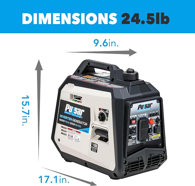 Generador Inversor Portátil Pulsar PGD16ISCO 1600W Gasolina miniatura 3