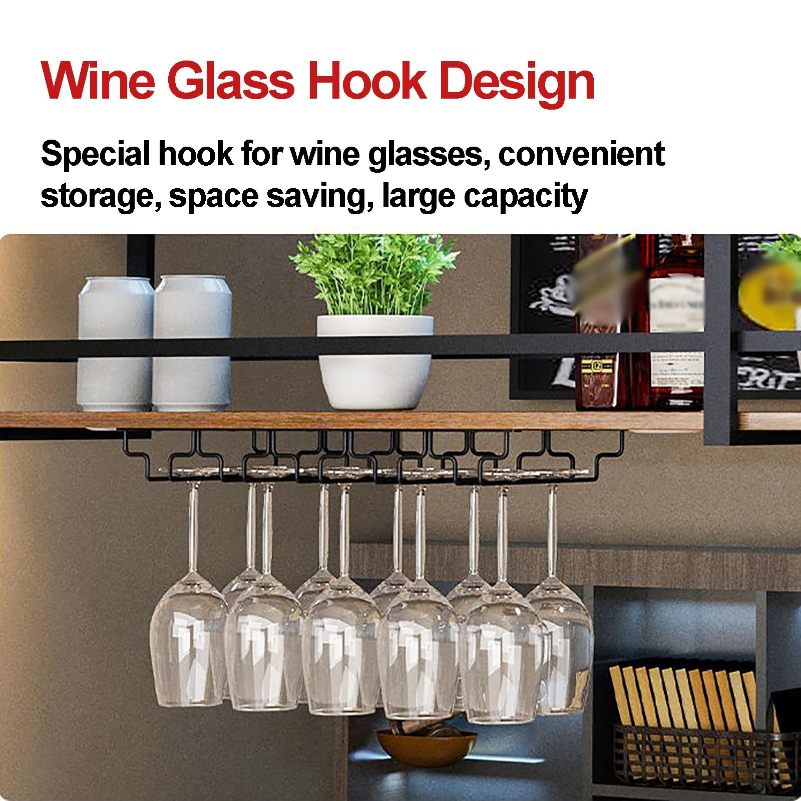 Amazon｜吊り下げワインラック 天井ワイングラスホルダー 天井吊り下げ