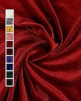 Vista 9 de HOTGODEN Tela de terciopelo elástico por yarda: Amarillo 63" de ancho 5 yardas 95% Poliéster 5% Spandex Tela de terciopelo para costura casera