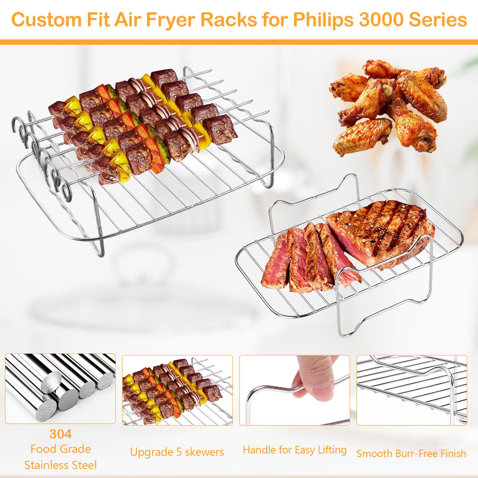 Akcesoria Airfryer do Philips Dual Basket Airfryer 3000 serii NA350, akcesoria do frytkownicy na gorące powietrze, w tym szklany spray olejowy, formy silikonowe, ruszt do grillowania, papier do