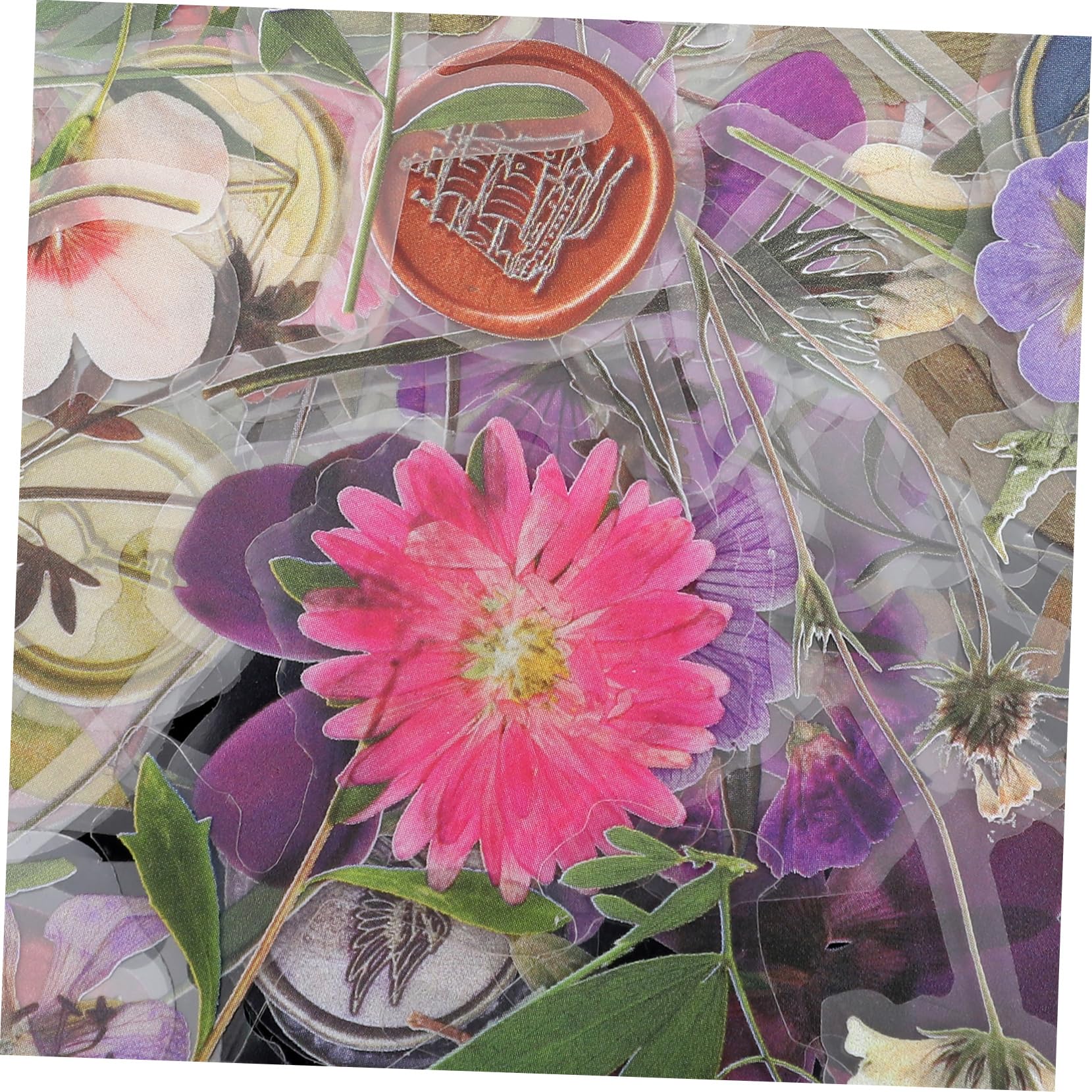 Artibetter 18packungen Elegante Trockenblumen Sticker Pack Dekorative Aufkleber Für Scrapbooking Notizbücher Kunst Und Bastelprojekte Für Kreative Dekorationen Und