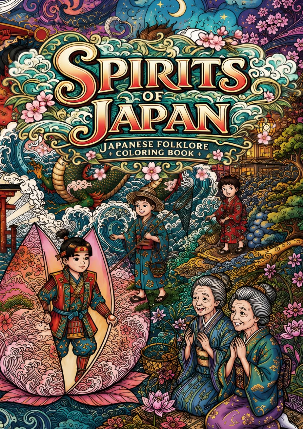 SPIRITS OF JAPAN: JAPANESE FOLKLORE COLORING BOOK
