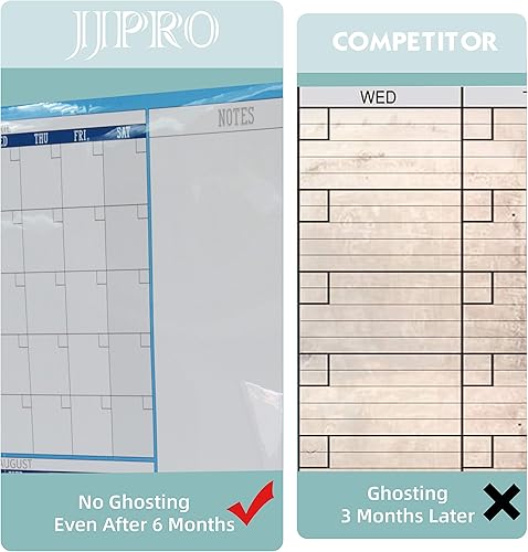 Miniatura 5 de Calendario de pared grande de borrado en seco, 38 x 72 pulgadas, calendario anual reutilizable en blanco sin fecha, póster anual de pizarra blanca