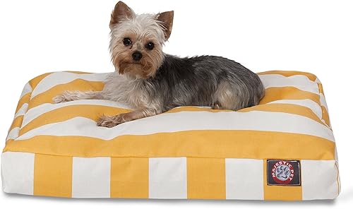 Miniatura 39 de Majestic Pet Cama mediana para perro, rectangular, poliéster, lavable, 36x29x4 pulgadas, amarillo Negro -,Negro (espuma viscoelástica