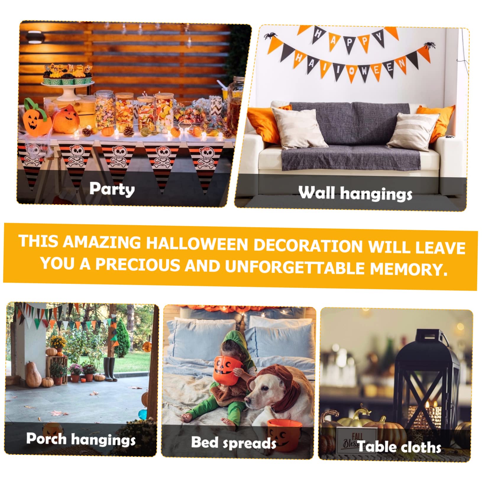 HOMSFOU 3pezzi Backdrop Halloween Per Fotografie Tappeto Murale Decorativo Per Feste Sfondo Per Eventi e Servizi Fotografici Facile Da Installare e Resistente
