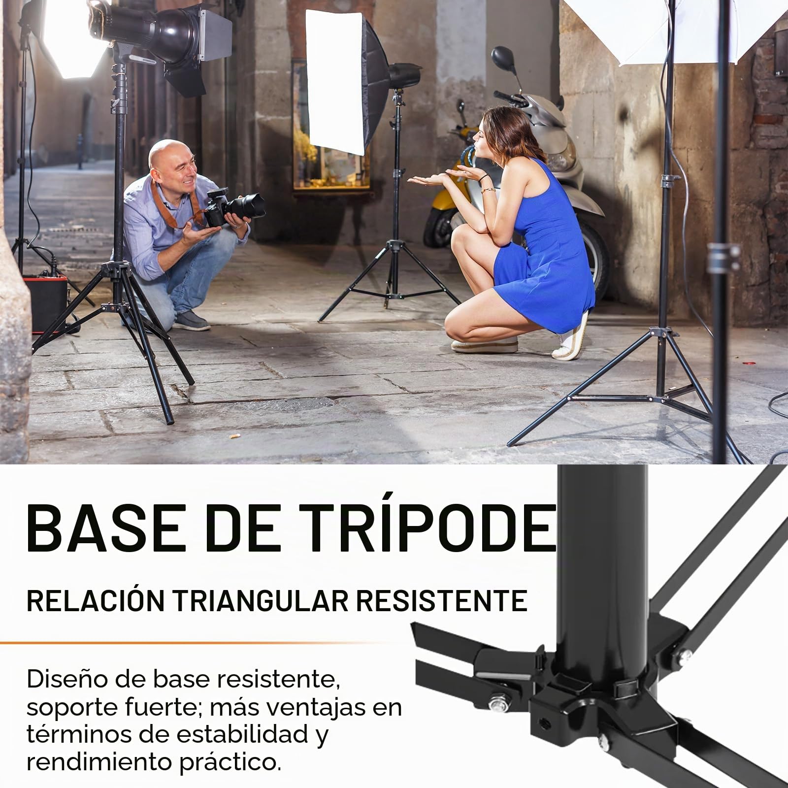 Fotografía Soporte de Luz 400cm, Soporte de Brazo Soporte de Lámpara con 186cm Brazo de Sujeción y Bolsa de Arena Resistente Trípode Fotográfico Luz y Tornillo de 1/4" para Monolight Softbox