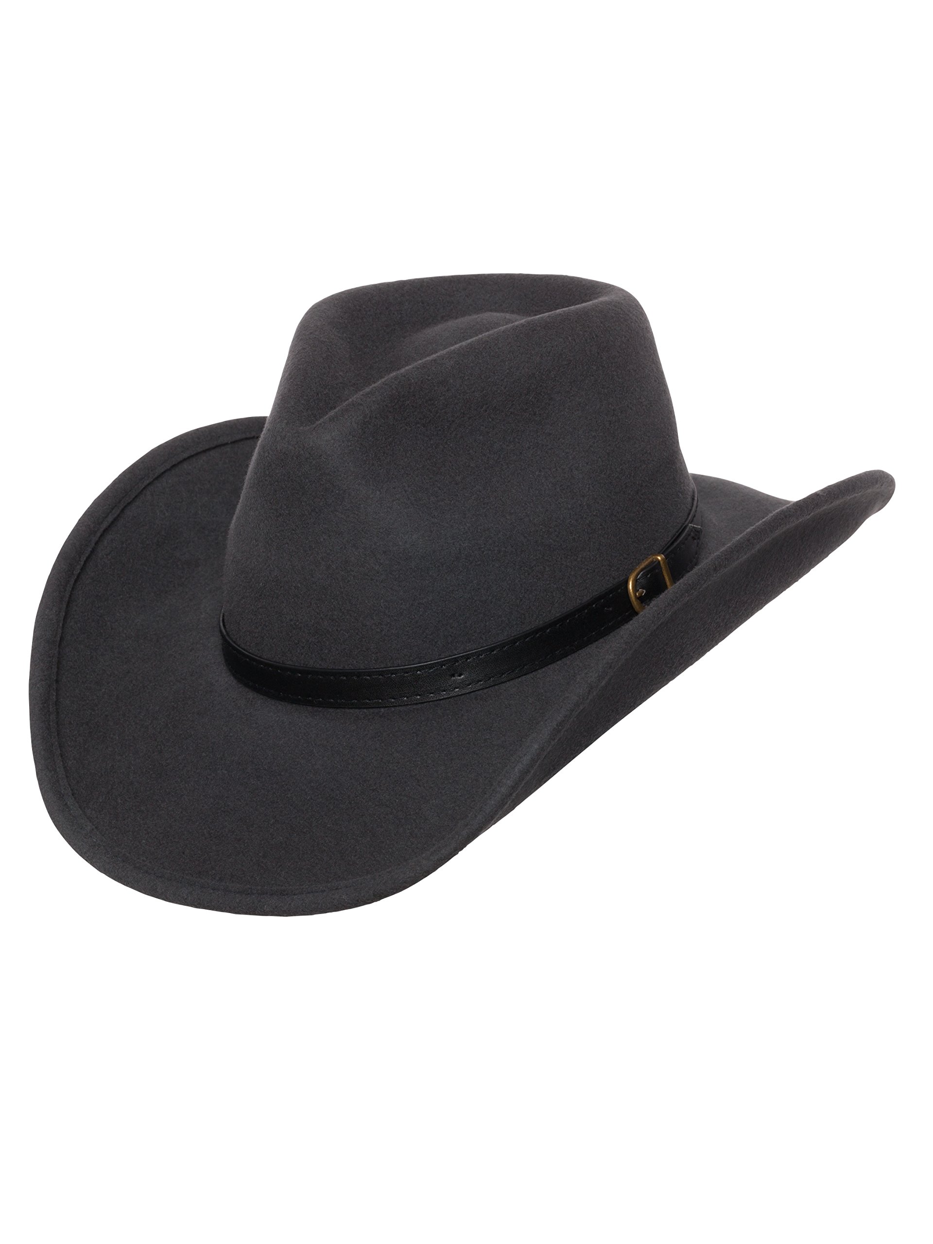 Shapeable Outback Cowboy Western Wool Hat, Dallas, Silver Canyon