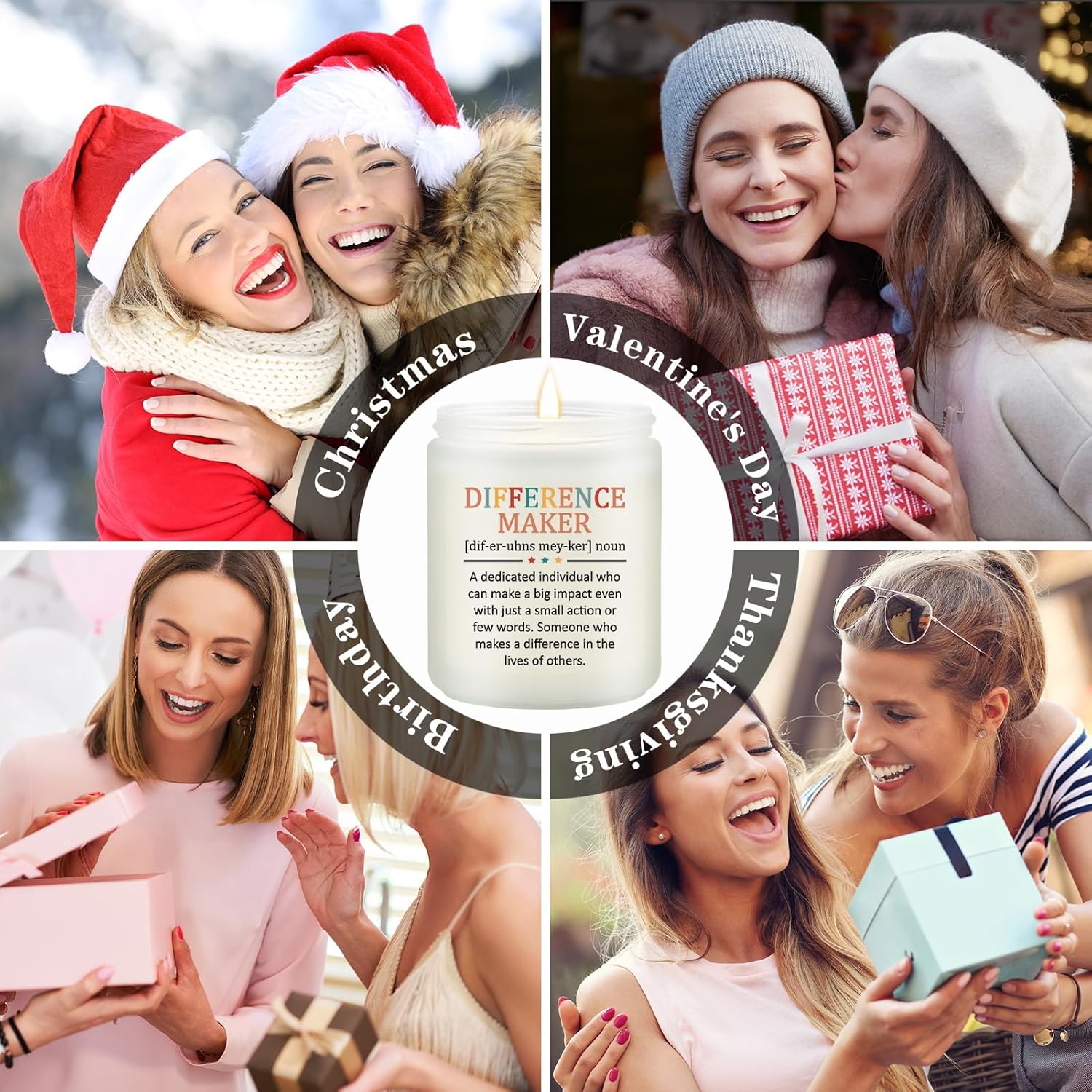 Difference Maker Gifts for Women - Thank You, Christmas, Birthday Gift for Women - Appreciation Gifts for Coworker, Teacher, Boss, Principal, Assistant Principal, Administrative Candle - Image 3