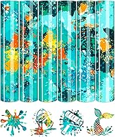 Vista 20 de Tintnut Splash Rollo de vinilo de transferencia de calor, 12 pulgadas x 5 pies, tinta de acuarela multicolor con estampado de tinta HTV
