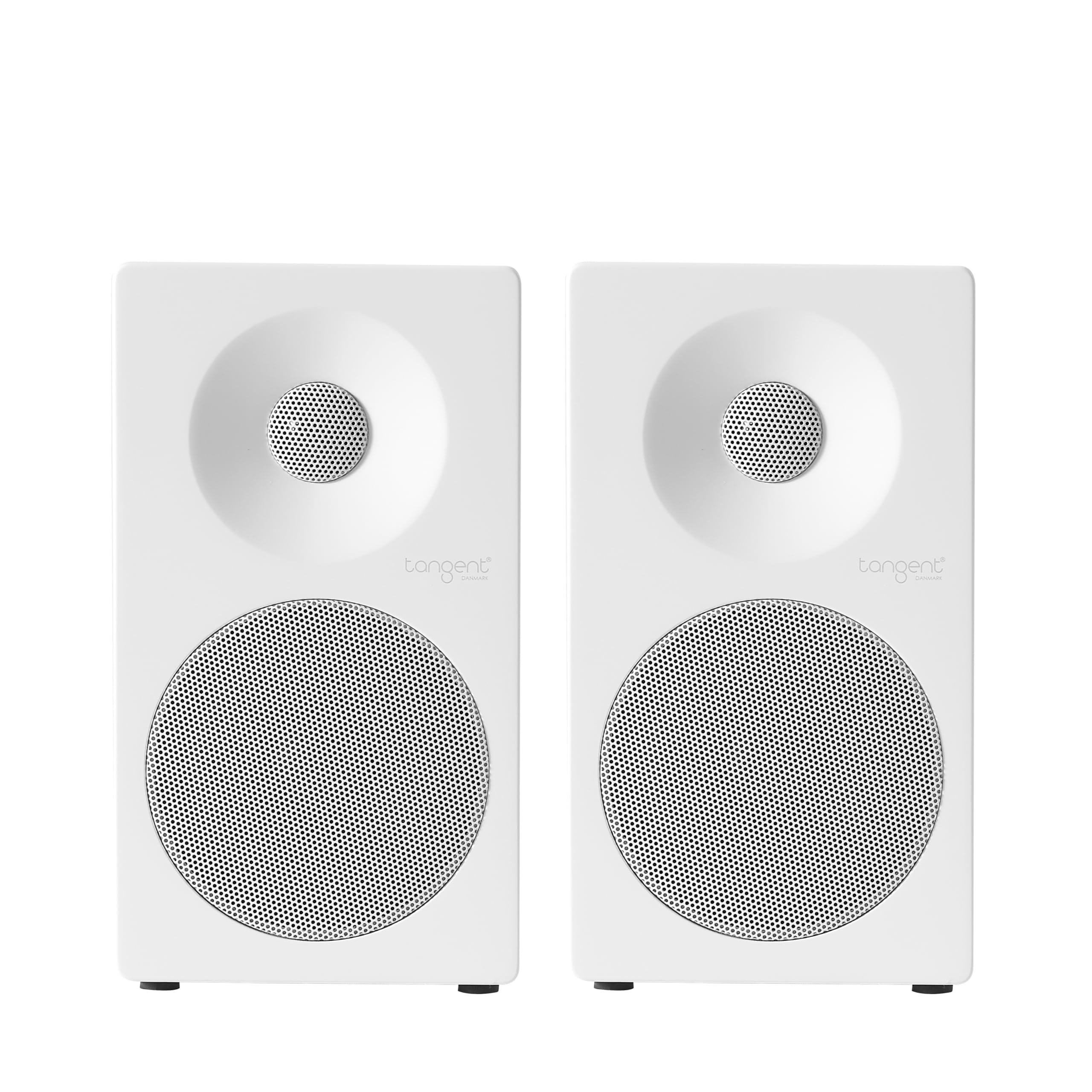 Tangent Spectrum II X4 par de altavoces para estantería, color blanco - Diseño compacto, estilo danés, sonido equilibrado