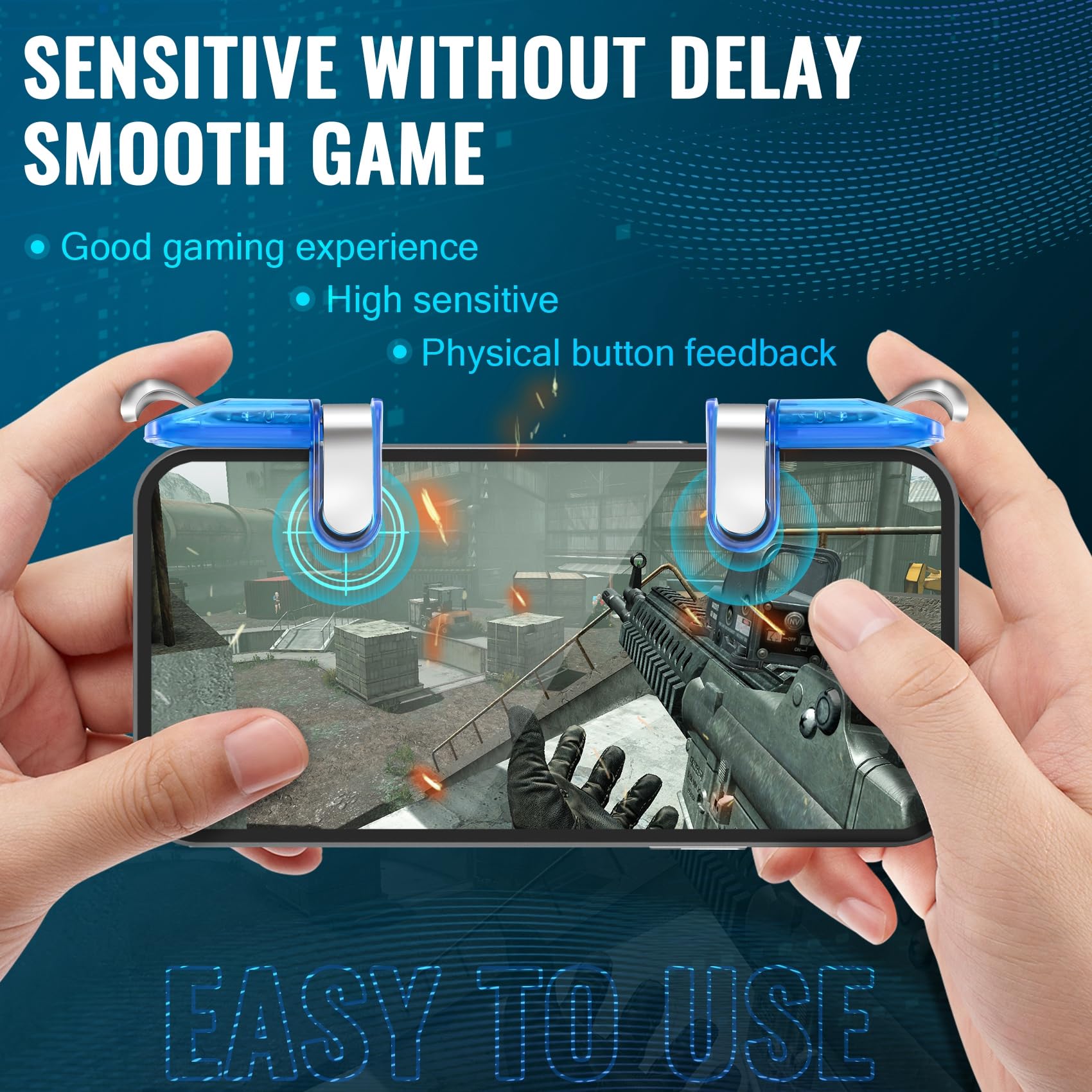 VIOPDER Mini Gatillo de Juego para Gamepad Control MóVil L1 R1 Game Botones de Fuego L1 R1 para Android Ios Joystick