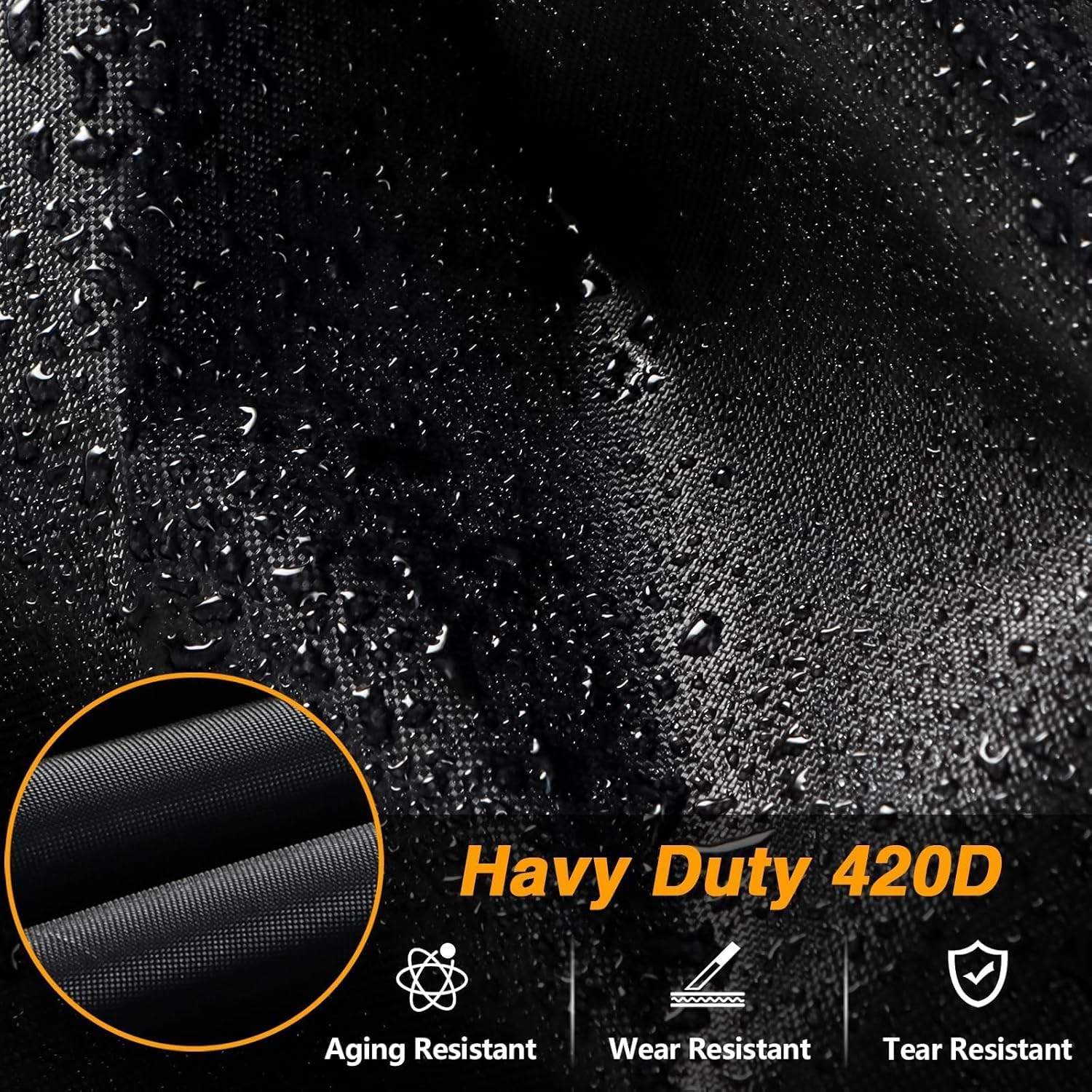 126" L x 69" W x 68" H UTV Cover 2-3 Seater Waterproof Heavy Duty 420D Outdoor Side by Side Cover Compatible with Yamaha Honda Kawasaki Can-am with Air Vents Reflective Strip Windproof Buckle
