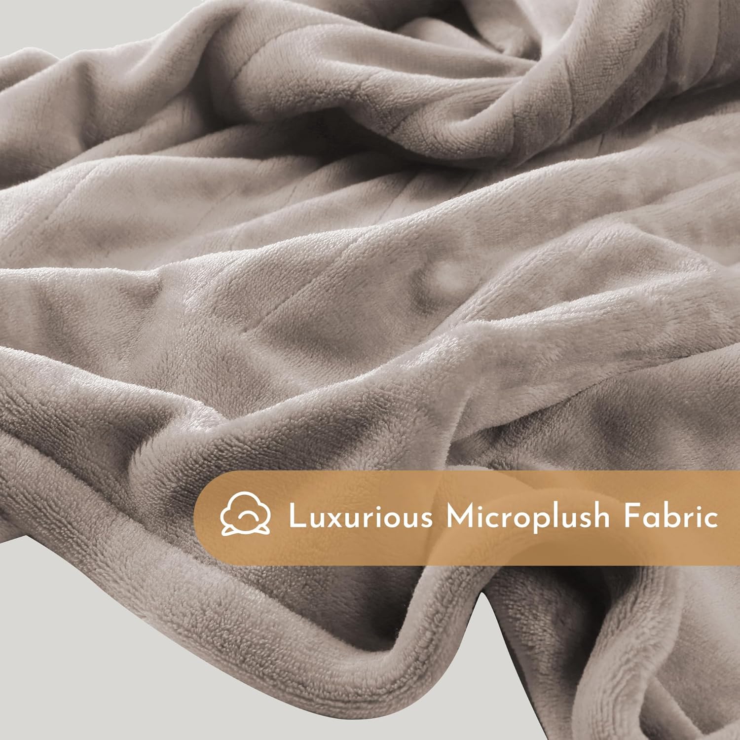 Electric Heated Blanket 62"x84" Twin Size Flannel Heated Blanket, Cozy & Warm for All Night, 4 Heat Settings & 10 Hours Auto Off, Machine Washable, Linen - Image 9