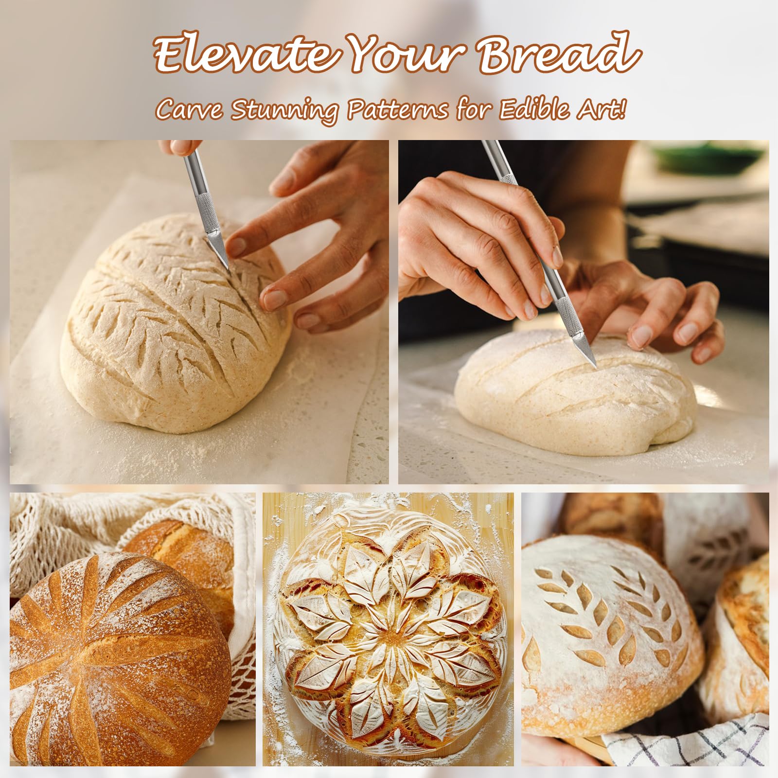 Professional Bread Lame Kit – Stainless Steel Sourdough Scoring Tool with 11 Replaceable Blades, Safety Cover & Storage Case, Gift for Home & Artisan Bakers