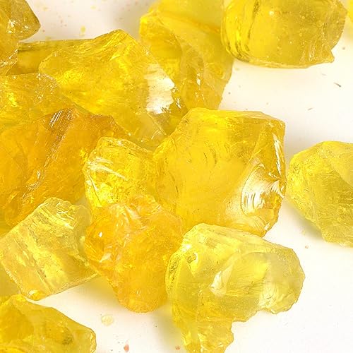 Vista 13 de Grava de cristal reflectante de alto brillo, gemas de fuego, gotas de fuego, piedras de vidrio de fuego, piedras para hoguera, pecera, acuario