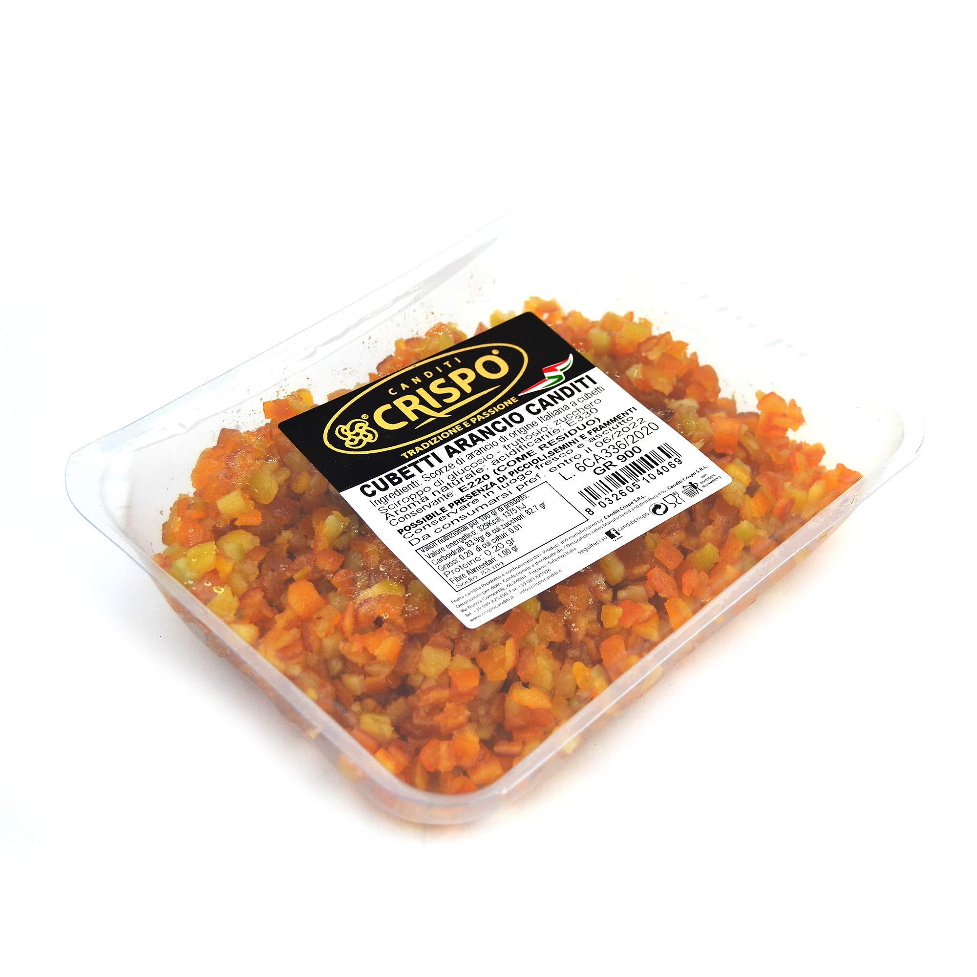 GR 900 NARANJA CONFITADA EN CUBETA Ideal para la decoración y elaboración de pasteles, panettones, cassatas y helados