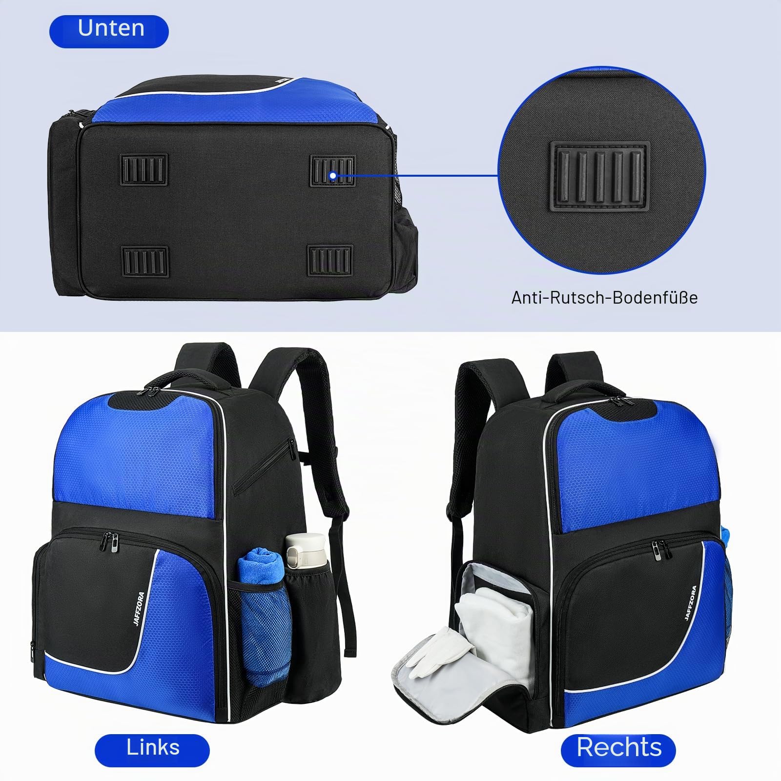Bowling Backpack, Bowling Ball Bag for Bowling Accessories, Fits A Pair of Bowling Shoes Up to Size 16 for Men