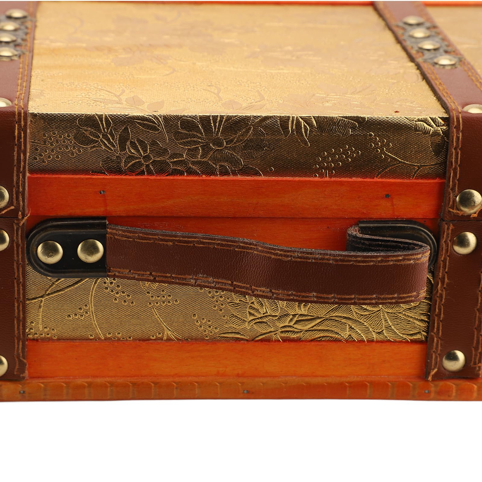 Vintage-Koffer, Großer Stauraum, Funktionale Und Stilvolle Aufbewahrungsbox Aus Holz, Premium-Materialien, Retro-Gepäckkoffer Mit Tragbarem Griff Für Heimdekoration, Foto-Requisite