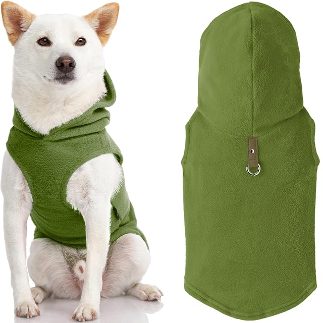 GOOBY Every Day - Chaleco de Forro Polar con Capucha para Perros pequeños, Talla XS, Color Verde