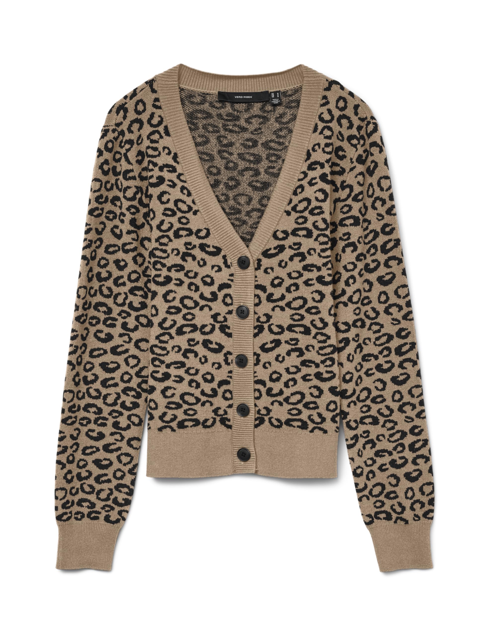 VERO MODA Vmnancy LS V-Neck Cardigan Boo, Silver Mink, M