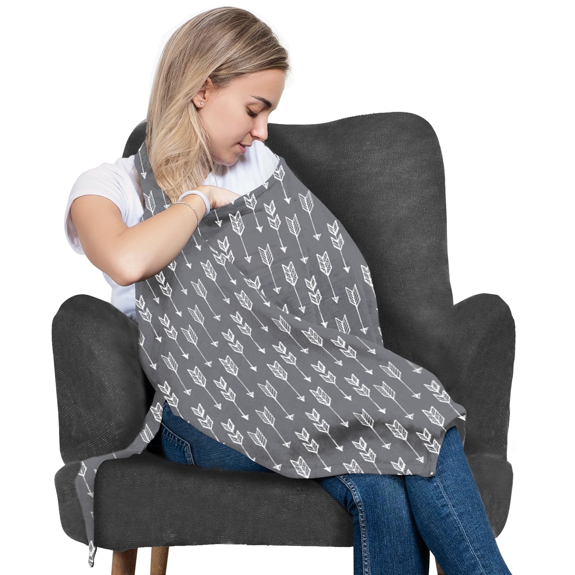 San Francisco Baby Nursing Cover – Breathable Breastfeeding Cover for Nursing, 360° Nursing Cover Up for Breastfeeding, Privacy Nursing Covers, Nursing Blanket for Breastfeeding – Luxury Gray