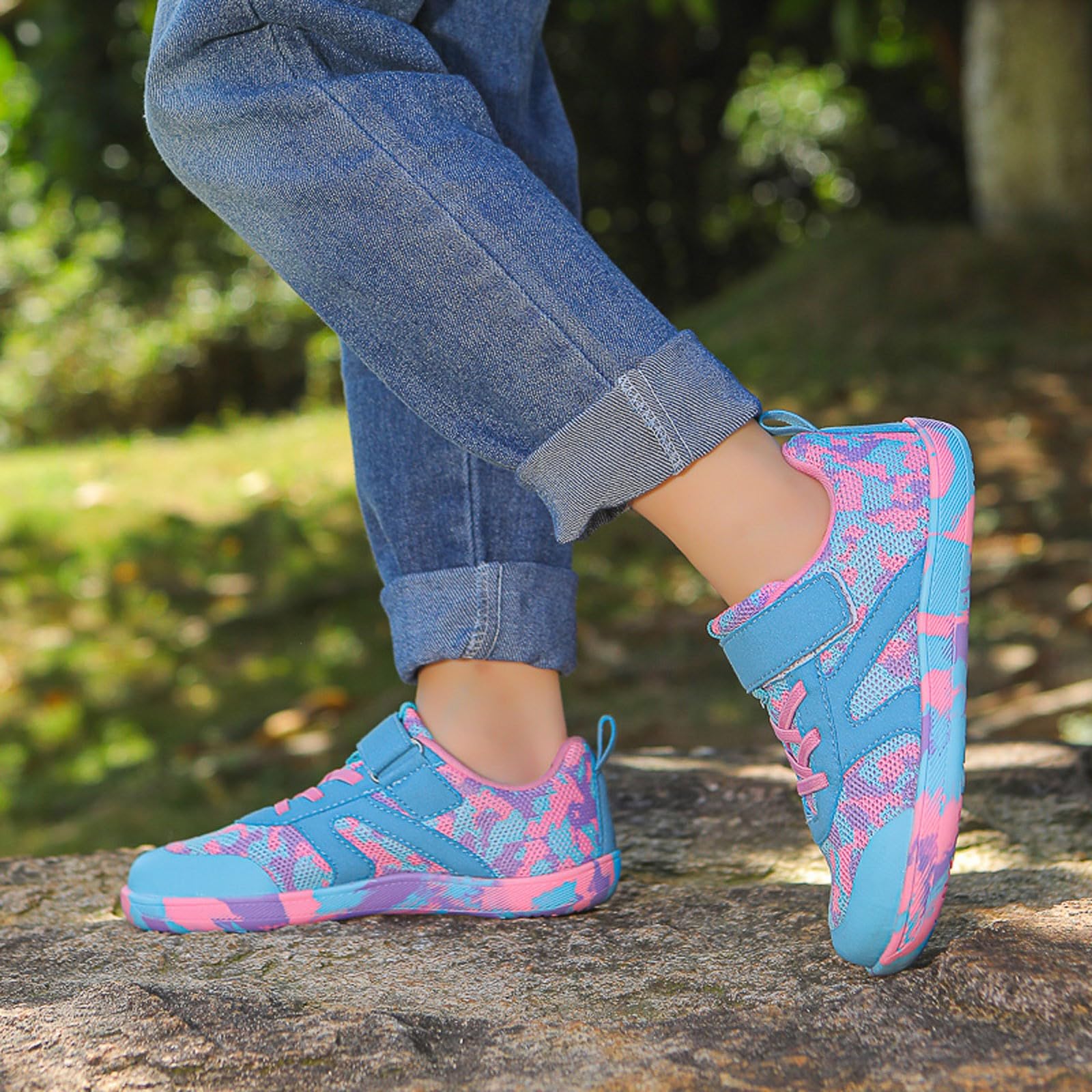 Générique Enfant Barefoot Chaussures de Garçons Filles Minimalistes de Trail Basket Légères Antidérapantes Respirantes Zero Drop