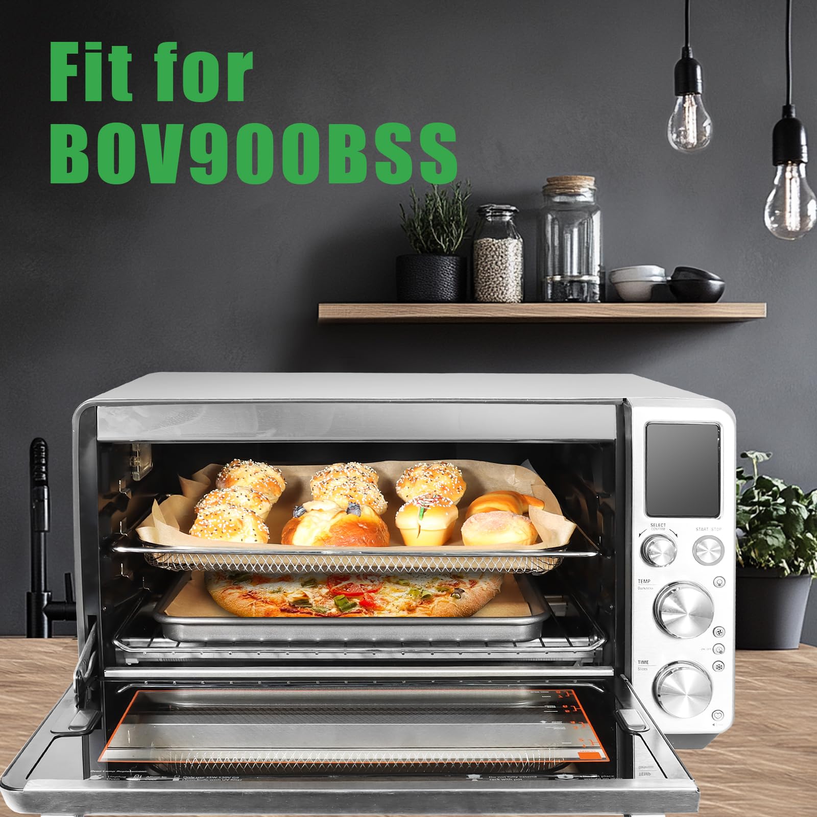 Luftfritteusen-Einlagen Für Breville Smart Oven Air Fryer Pro – 100 Stück Backpapier & 4 Teflonmatten