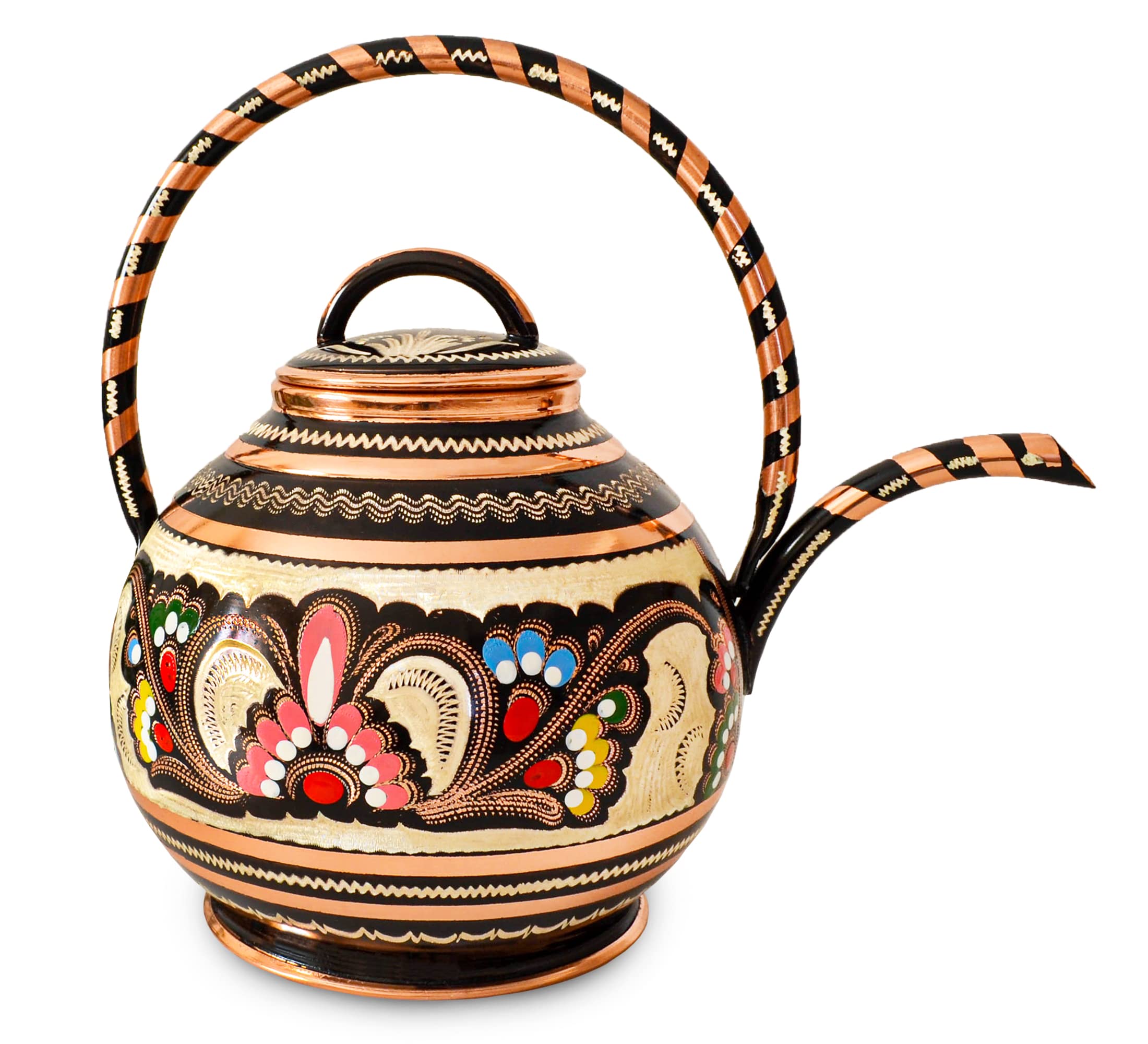 Copper Flower Watering Can, Pure Copper Pitcher, Handmade Copper Watering Pot, Mini Plant Watering Pot, Copper Watering Can for Flower (Patterned)