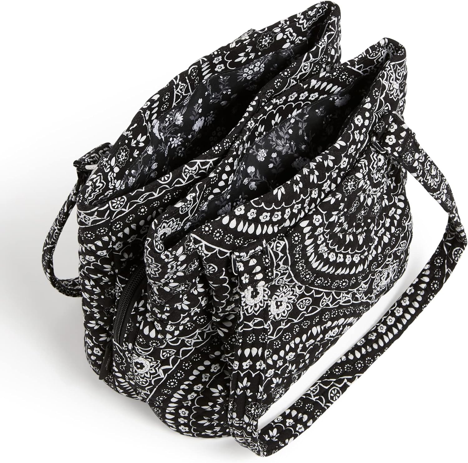 Women's Cotton Multi-Compartment Shoulder Satchel Purse - Image 4