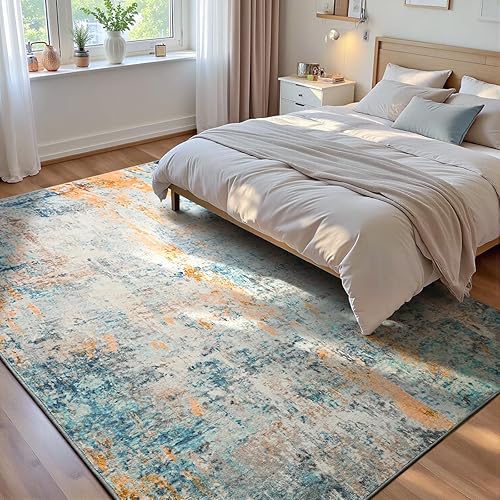 Miniatura 20 de Ompaa Tapete largo abstracto, antideslizante, lavable, suave con respaldo de goma para pasillos, cocina, dormitorio, baño, entrada, gris, 2 x 6 pies