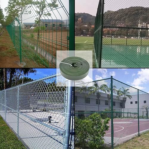 Miniatura 6 de Cinta de privacidad para valla de eslabones de cadena de 246 pies x 0.15 pies, listones de valla de alambre, privacidad para cubrir vallas, 200