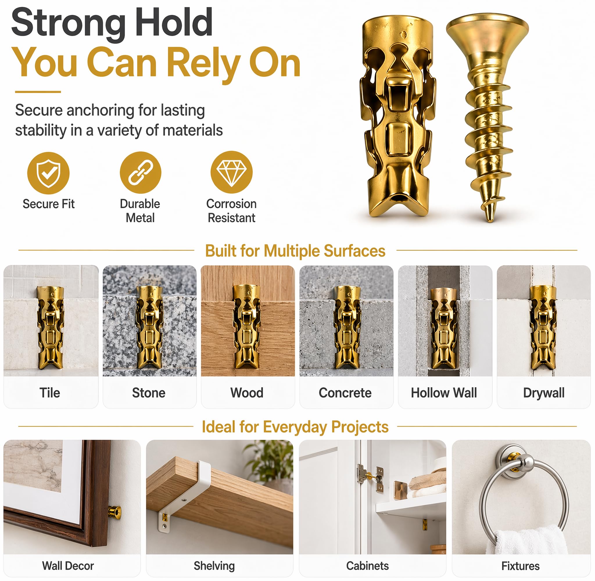 Cabinet Door Repair Screws - Fix Stripped Holes -3 Cabinet Door Repair Screws - Fix Stripped Holes -3
