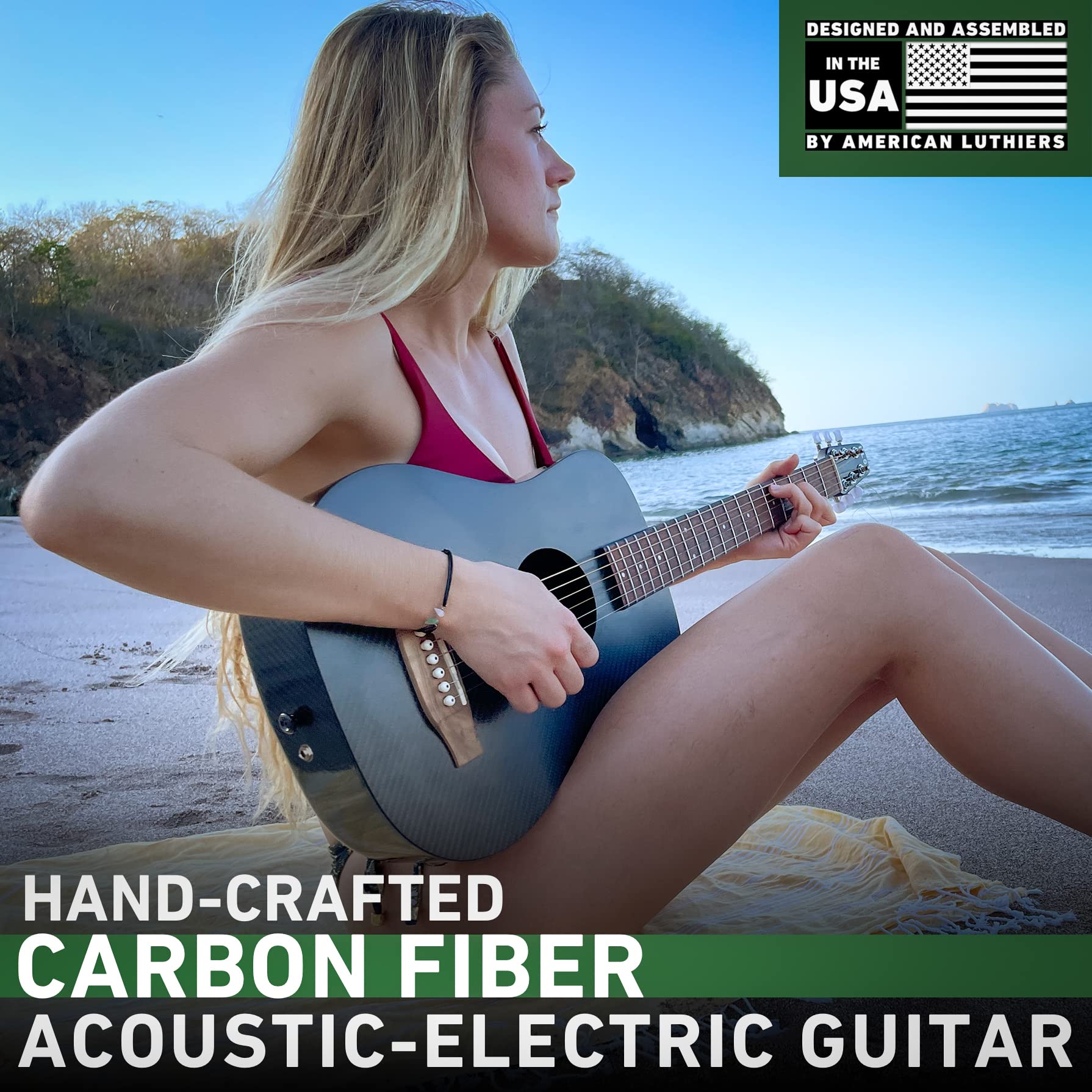KLOS Travel Guitar - Durable Carbon Fiber Acoustic Electric -2 KLOS Travel Guitar - Durable Carbon Fiber Acoustic Electric -2