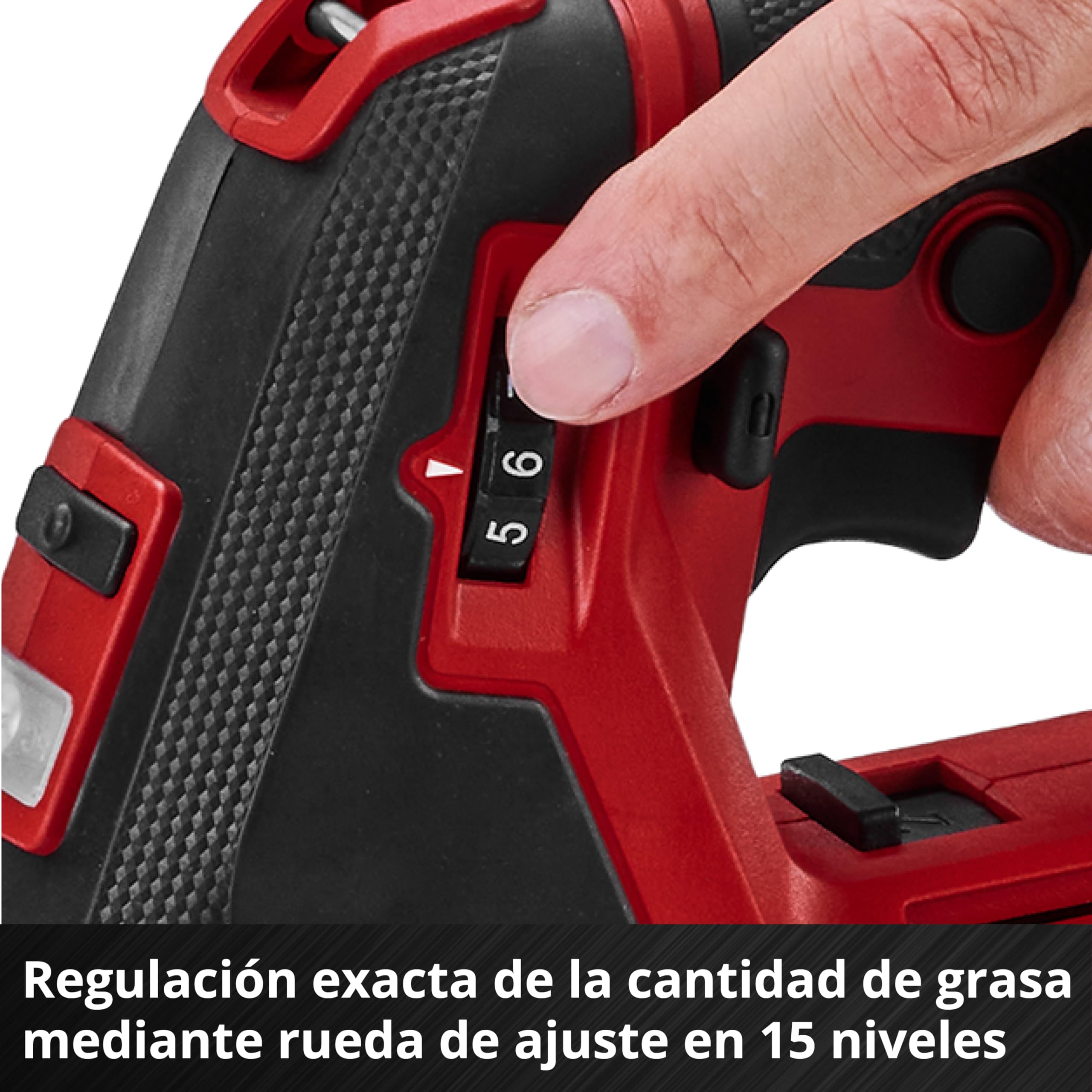 Einhell Professional pistola de engrasar con batería TP-GR 18/690 Li - Solo Power X-Change (18 V, máx. 690 bar/10000 psi, máx. 295 ml/min de presión, regulación de la cantidad de grasa, 2 velocidades)