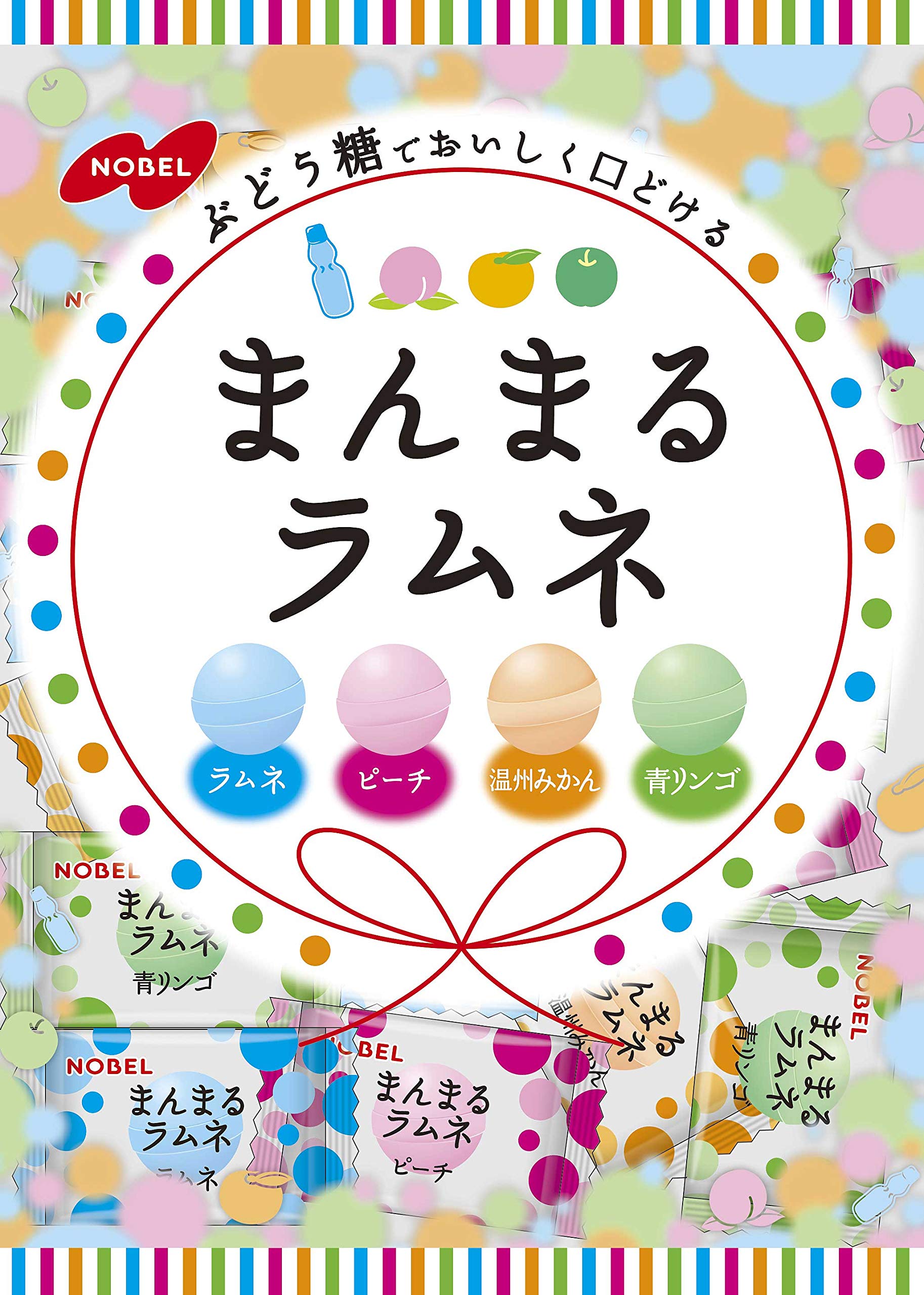 Amazon.co.jp: ノーベル まんまるラムネ 80g ×6袋 : 食品・飲料・お酒