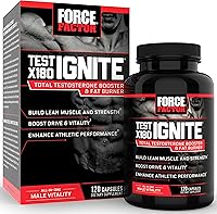 Vista 17 de Force Factor Test X180 Ignite Potenciador total de testosterona para hombres con semillas de fenogreco y extracto de té verde para construir músculo