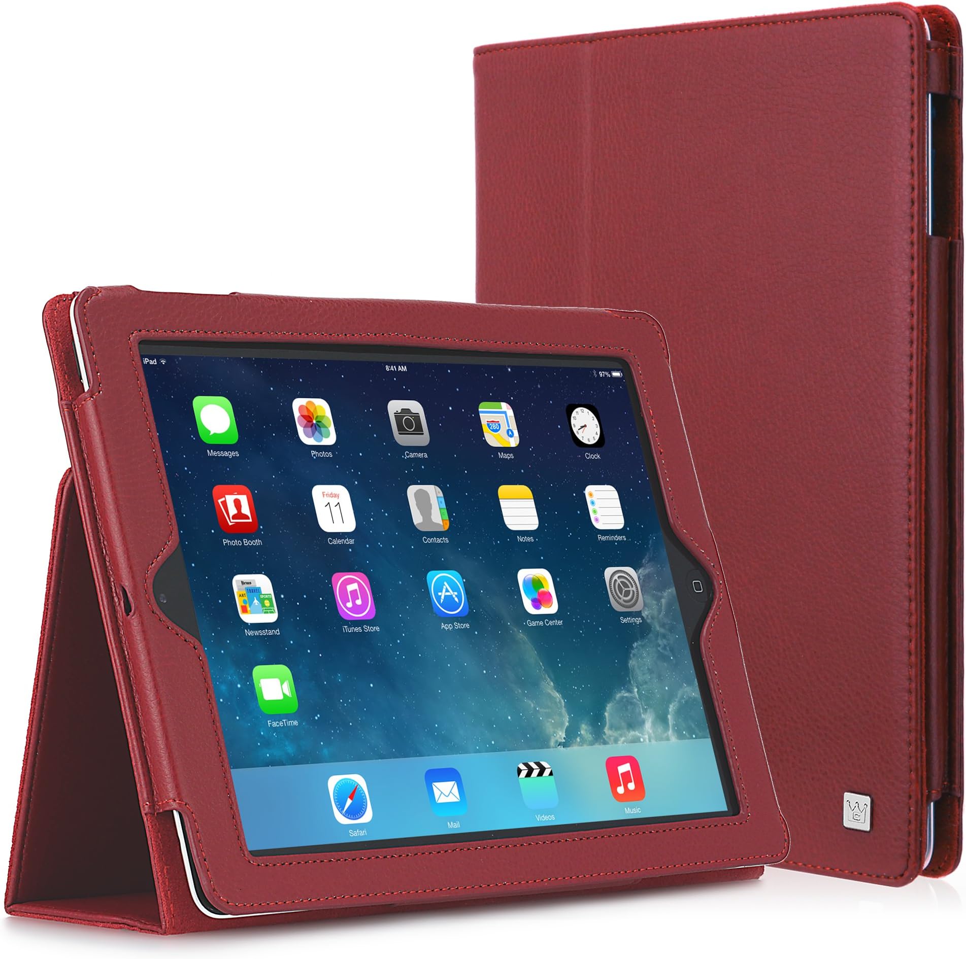 Bold Standby Case (Red) for iPad 4th Generation with Retina Display, iPad 3 & iPad 2 (Built-in Magnet for Sleep/Wake Feature)