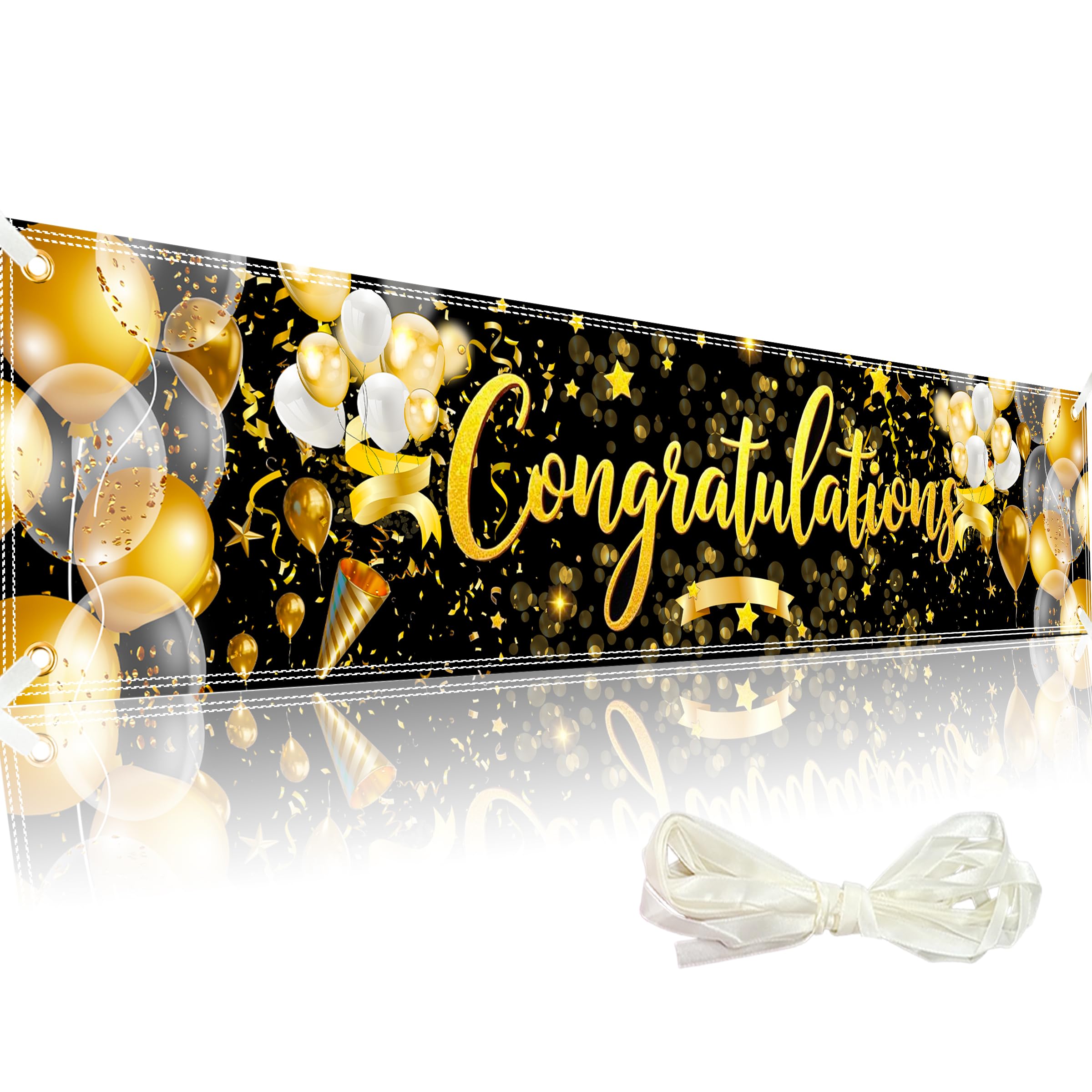 Congratulations Banner Congratulation Decorations We are so Proud of You Banner Congratulations Backdrop 6x1.3Ft Graduation Flag with 4 Grommet for