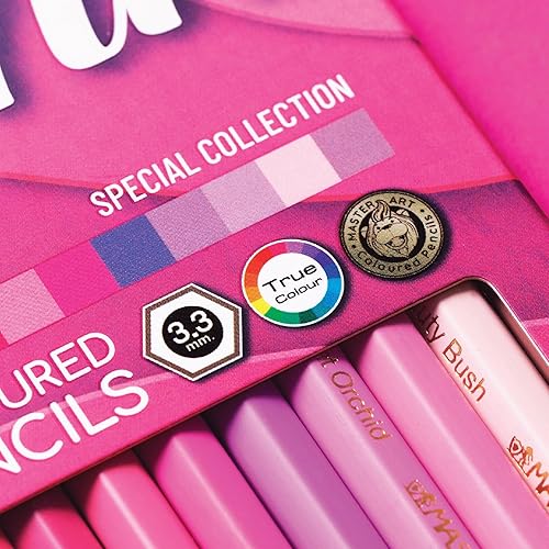 Miniatura 8 de MASTERART Lápices de colores, colección especial, juego de 12 colores para niños y adultos (juego de tinta)