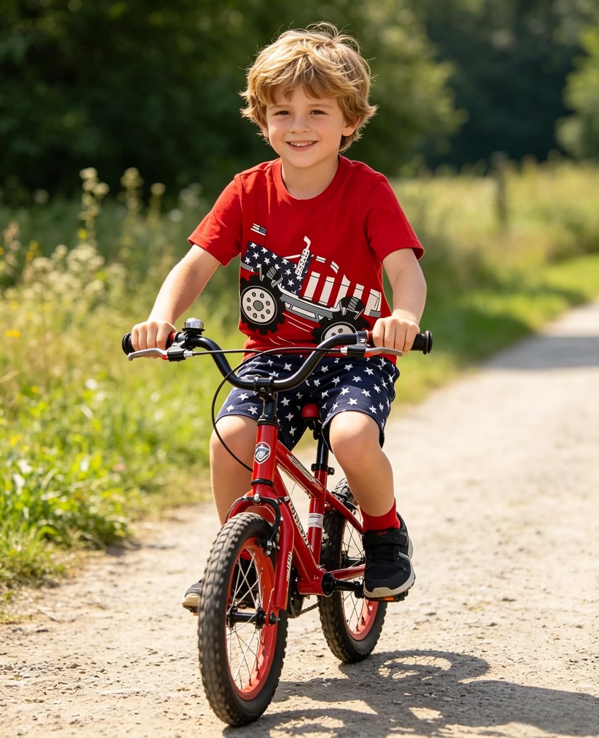 KIDLAGA Kids Toddler Boy Clothes Outfits Bear Print Tee + Plaid Shorts 2 Pieces Summer Shorts Set