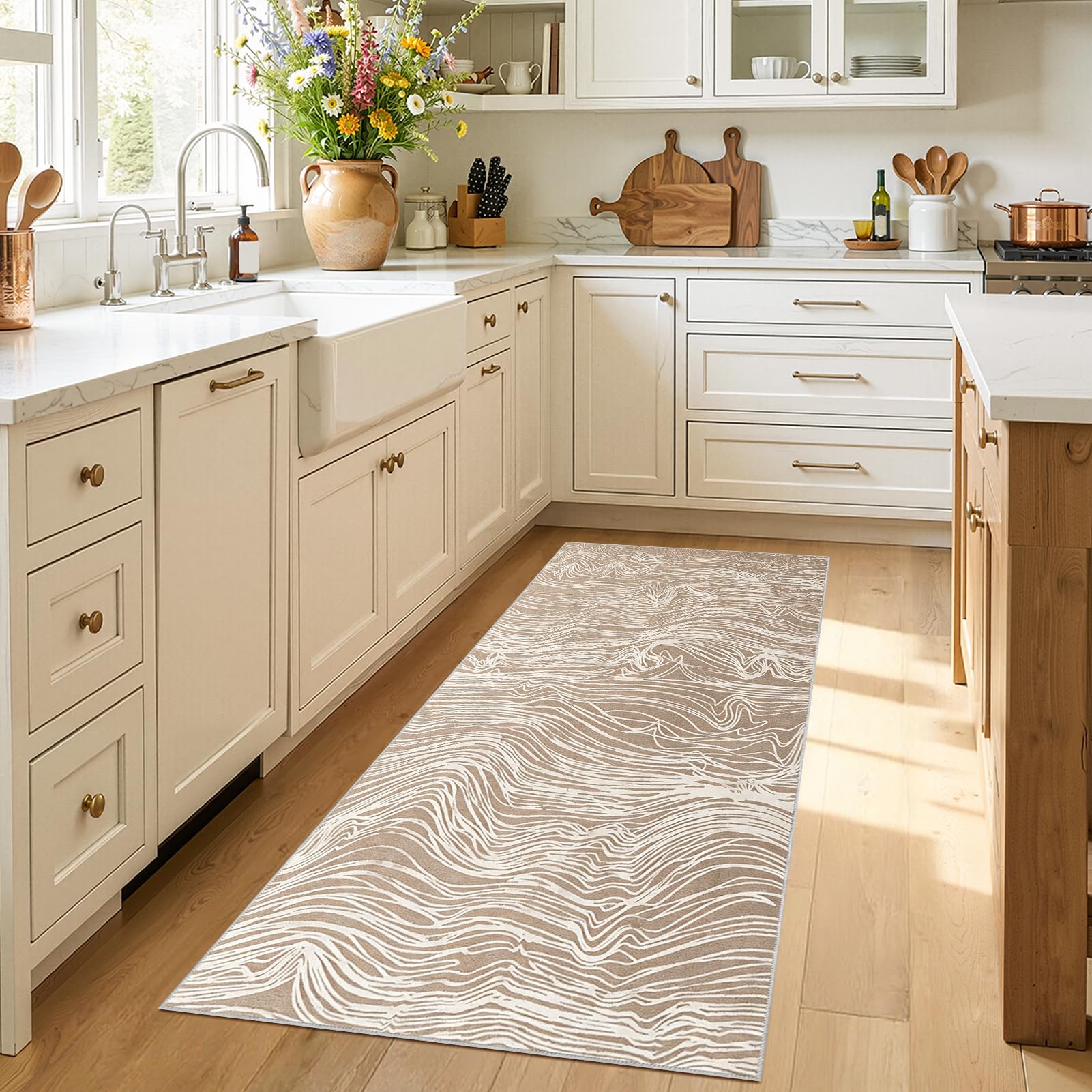 Tapis cuisine devant évier lavable pour un confort quotidien